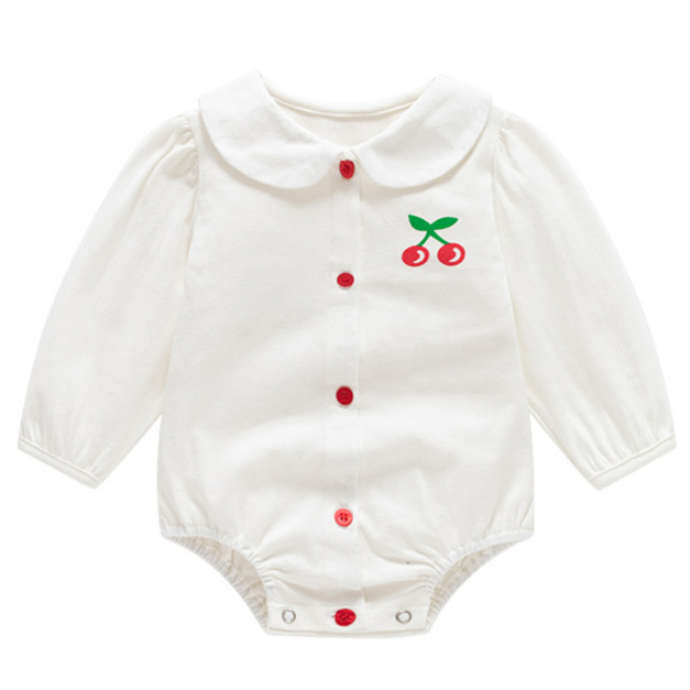 【BA816】韓版可愛櫻桃長袖包屁衣(1色) 【BA816】韓版可愛櫻桃長袖包屁衣(1色)