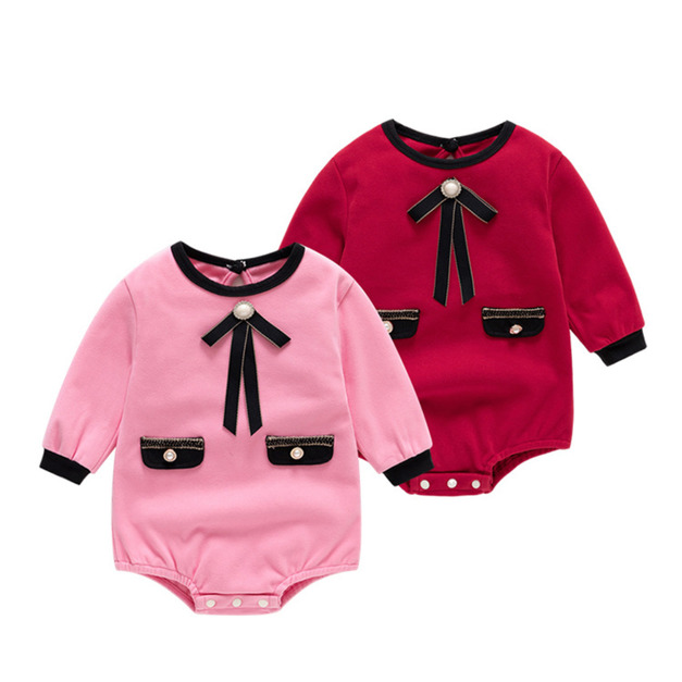 【BA821】韓版小香名媛長袖包屁衣(2色) 【BA821】韓版小香名媛長袖包屁衣(2色)