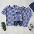 【F127】日系條紋笑臉全家福親子短袖上衣(1色) 【F127】日系條紋笑臉全家福親子短袖上衣(1色)