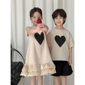 【F157】日系大黑愛心全家福親子短袖上衣洋裝(1色)_4 【F157】日系大黑愛心全家福親子短袖上衣洋裝(1色)_4