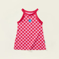 【BG044】日系笑臉小方格愛心無袖澎澎洋裝(1色) 【BG044】日系笑臉小方格愛心無袖澎澎洋裝(1色)