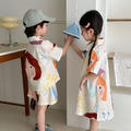 【BS234】日系塗鴉卡通人兄妹短袖洋裝套裝(1色)_4 【BS234】日系塗鴉卡通人兄妹短袖洋裝套裝(1色)_4
