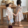 【BS249】日系滿版花兄妹短袖洋裝套裝(1色)_4 【BS249】日系滿版花兄妹短袖洋裝套裝(1色)_4