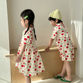 【BS241】日系小蘋果兄妹短袖洋裝套裝(1色)_3 【BS241】日系小蘋果兄妹短袖洋裝套裝(1色)_3