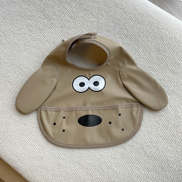 【BW157】韓版點點熊大口袋吃飯防水無袖圍兜(俏皮小狗) 【BW157】韓版點點熊大口袋吃飯防水無袖圍兜(俏皮小狗)