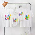 【F183】日系繽紛字母全家福親子短袖上衣(2色)_2 【F183】日系繽紛字母全家福親子短袖上衣(2色)_2