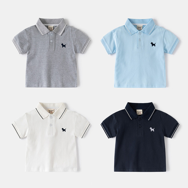 【BU211】韓版刺繡小狗POLO短袖上衣(4色) 【BU211】韓版刺繡小狗POLO短袖上衣(4色)