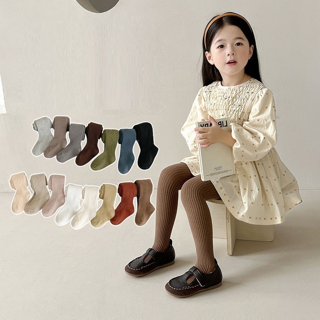 【SB088】童襪|韓版純色直條褲襪(16色) 【SB088】童襪|韓版純色直條褲襪(16色)