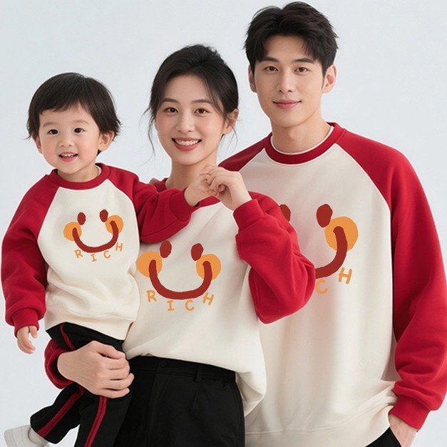 【F117】日系大笑臉全家福親子長袖上衣(1色) 【F117】日系大笑臉全家福親子長袖上衣(1色)