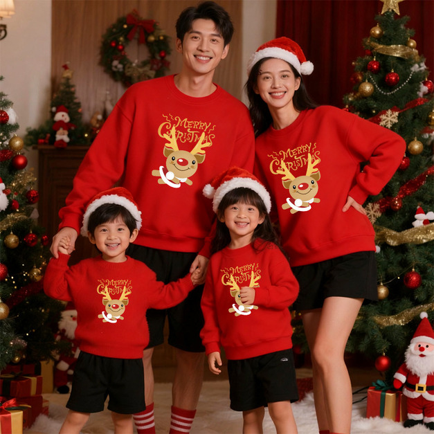【F203】日系聖誕馴鹿全家福親子長袖上衣(1色) 【F203】日系聖誕馴鹿全家福親子長袖上衣(1色)