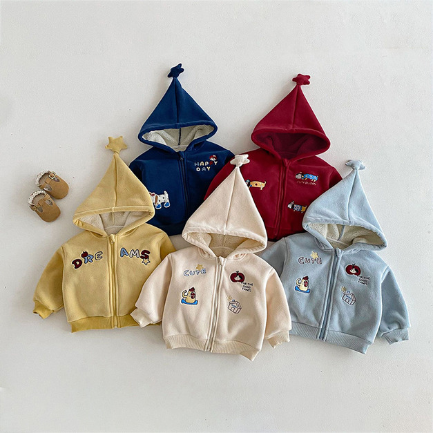 【BO073】可愛刺繡星星鋪棉外套(5色) 【BO073】可愛刺繡星星鋪棉外套(5色)