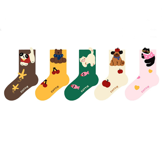 【SB160】童襪|美系動物王國中筒襪(5雙1組) 【SB160】童襪|美系動物王國中筒襪(5雙1組)