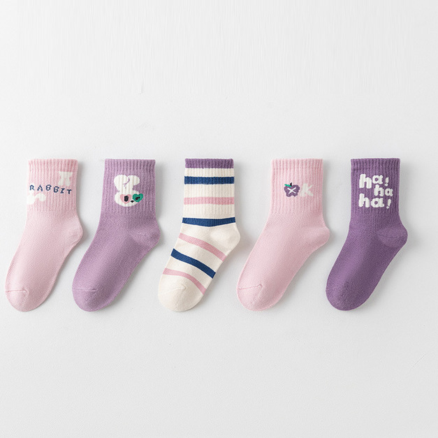 【SB131】童襪|美式快樂水加厚中筒襪(5雙1組) 【SB131】童襪|美式快樂水加厚中筒襪(5雙1組)