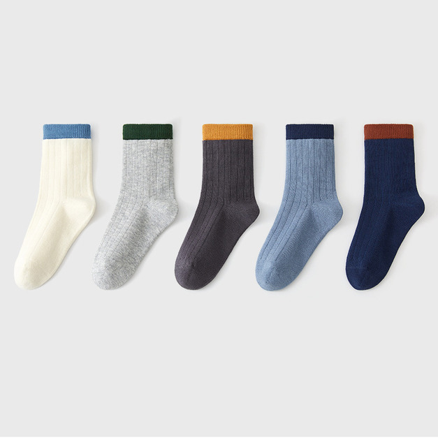 【SB146】童襪|日式巧克力拼色加厚中筒襪(5雙1組) 【SB146】童襪|日式巧克力拼色加厚中筒襪(5雙1組)
