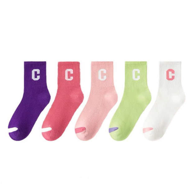 【SB152】童襪|韓系女團繽紛中筒襪(5雙1組) 【SB152】童襪|韓系女團繽紛中筒襪(5雙1組)