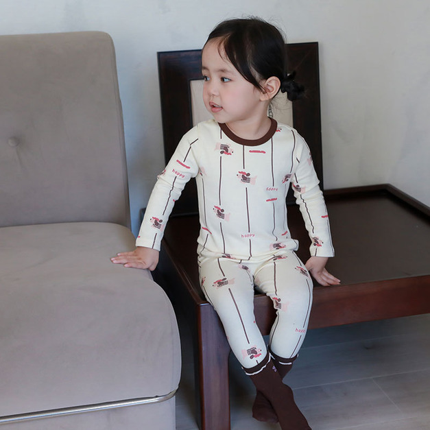 【HB006】日系直條滑板狗狗成套睡衣(長袖/長褲) 【HB006】日系直條滑板狗狗成套睡衣(長袖/長褲)