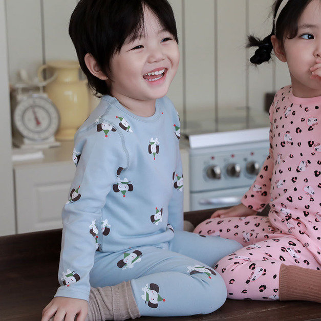 【HB009】日系藍色象象成套睡衣(長袖/長褲) 【HB009】日系藍色象象成套睡衣(長袖/長褲)
