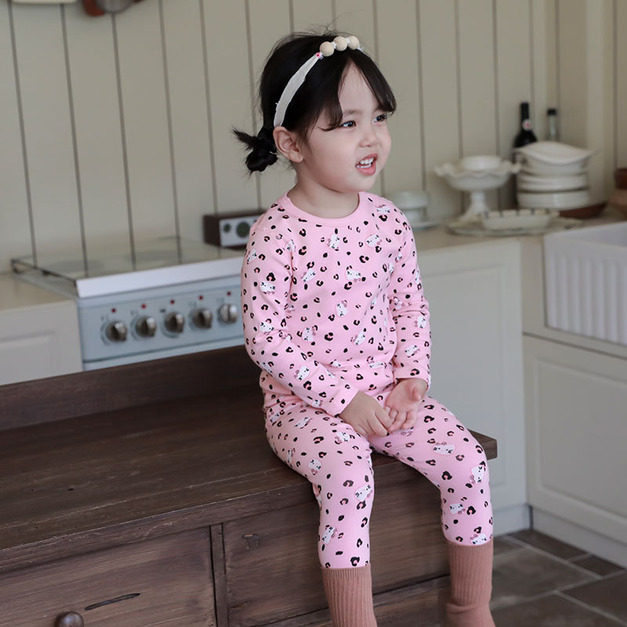 【HB010】日系豹紋小貓咪成套睡衣(長袖/長褲) 【HB010】日系豹紋小貓咪成套睡衣(長袖/長褲)