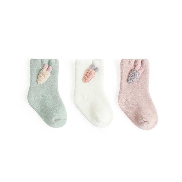 【SB198】童襪|日系毛線蘿蔔加厚中筒襪(3雙1組) 【SB198】童襪|日系毛線蘿蔔加厚中筒襪(3雙1組)