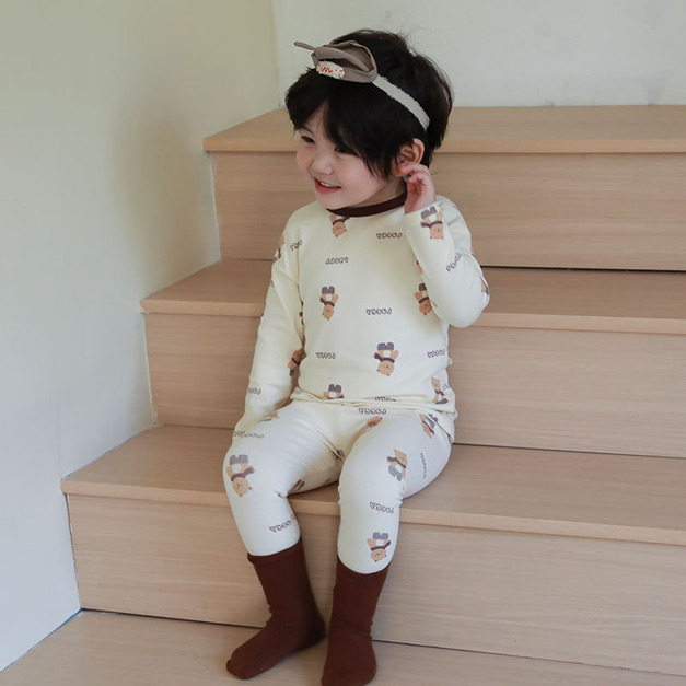 【HB001】日系短褲小熊熊成套睡衣(長袖/長褲) 【HB001】日系短褲小熊熊成套睡衣(長袖/長褲)