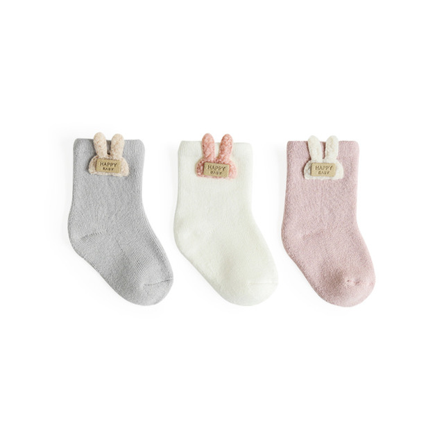 【SB197】童襪|日系毛線兔兔加厚中筒襪(3雙1組) 【SB197】童襪|日系毛線兔兔加厚中筒襪(3雙1組)