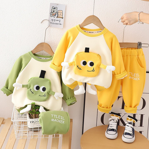 【BE215】立體吐司超人長袖長褲套裝(2色) 【BE215】立體吐司超人長袖長褲套裝(2色)