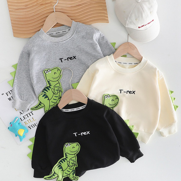 【BE216】小恐龍長袖長褲套裝(3色) 【BE216】小恐龍長袖長褲套裝(3色)