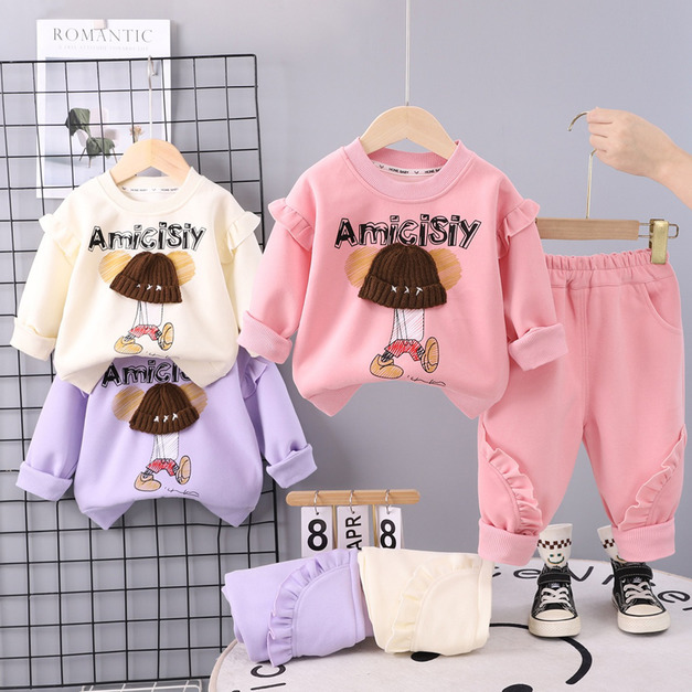 【BE227】甜美俏皮小帽長袖長褲套裝(3色) 【BE227】甜美俏皮小帽長袖長褲套裝(3色)