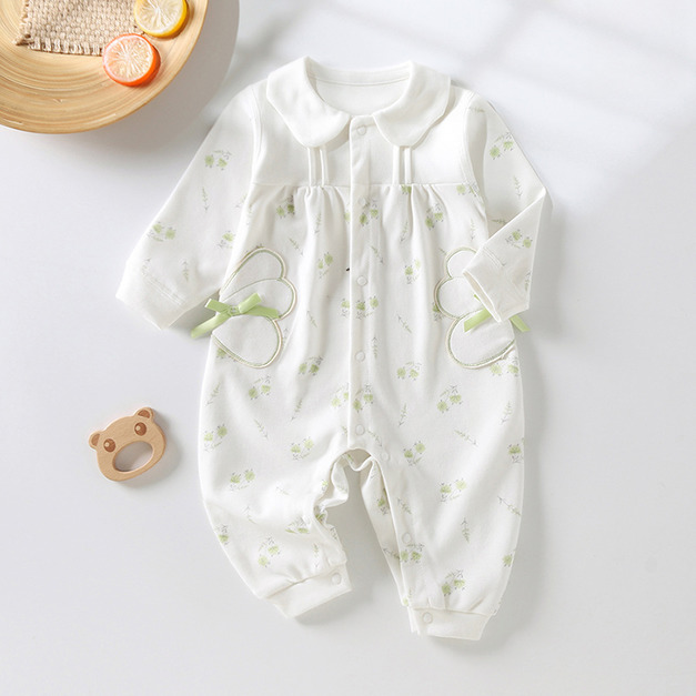 【BA949】日系花間新綠長袖連身衣(1色) 【BA949】日系花間新綠長袖連身衣(1色)