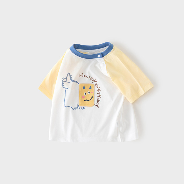 【BU285】韓版立體蛋糕恐龍開釦短袖上衣(1色) 【BU285】韓版立體蛋糕恐龍開釦短袖上衣(1色)