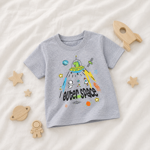 【BU331】韓版外星恐龍宇宙印花短袖上衣(1色) 【BU331】韓版外星恐龍宇宙印花短袖上衣(1色)