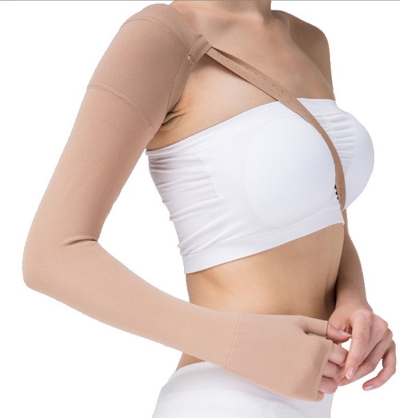 德國機台淋巴壓力袖套 專業證書乳癌術後袖套 管狀繃帶上肢淋巴水腫彈力袖套護手腕護肩防乳癌切除手臂腫脹 壓力帶 彈力袖套