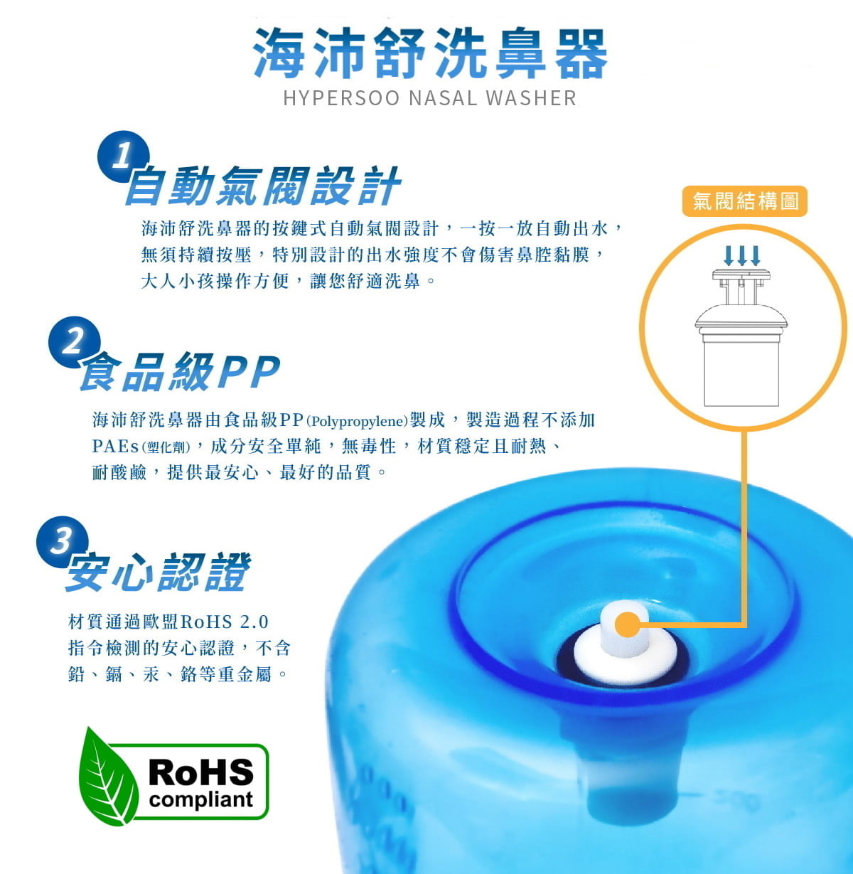 海沛舒洗鼻器設計特色