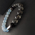 大魚 Big Fish│促進溝通 紓解壓力 男款 細鍊 彈性款 海藍寶 黑月光 銀曜石 水晶手鍊_1 大魚 Big Fish│促進溝通 紓解壓力 男款 細鍊 彈性款 海藍寶 黑月光 銀曜石 水晶手鍊_1