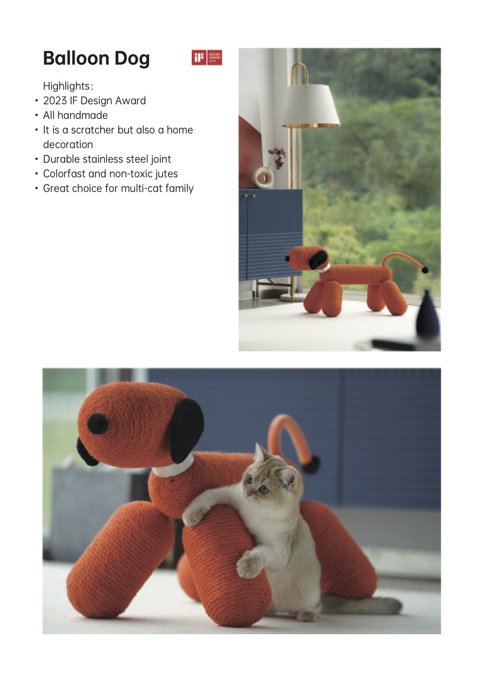 Felicitte 氣球狗,特別貓抓板,氣球狗貓抓板,費莉 氣球狗貓跳台