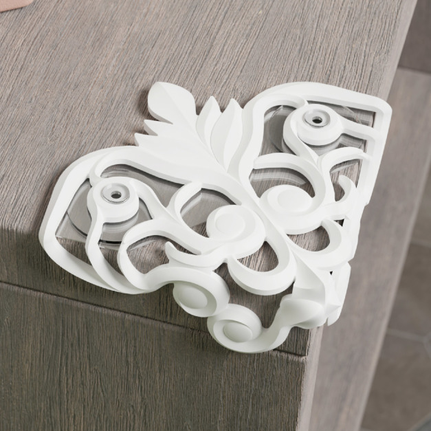 渦卷紋護角  防撞桌角 (真清白) 渦卷紋護角  防撞桌角 (真清白)