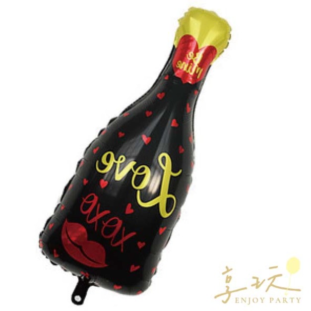 黑色xoxo酒瓶-鋁箔氣球 黑色xoxo酒瓶-鋁箔氣球