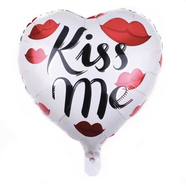 18吋心型kiss me鋁箔氣球 18吋心型kiss me鋁箔氣球