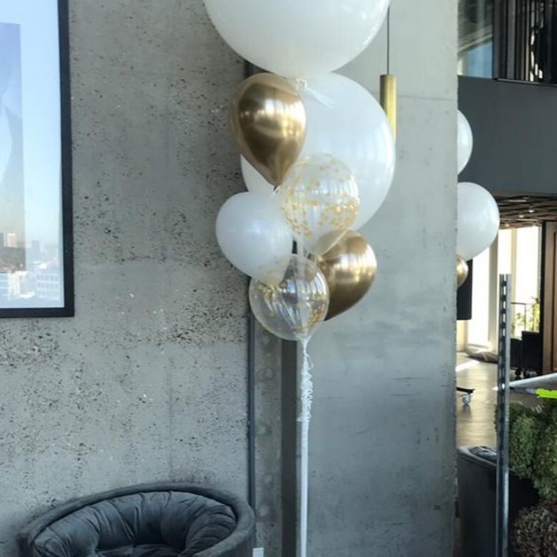 簡約白-空飄氣球束 簡約白-空飄氣球束