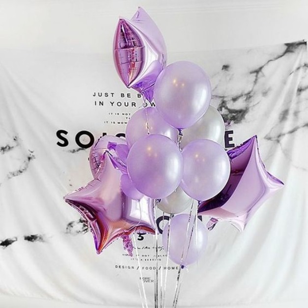 很purple的球串-空飄氣球束 很purple的球串-空飄氣球束