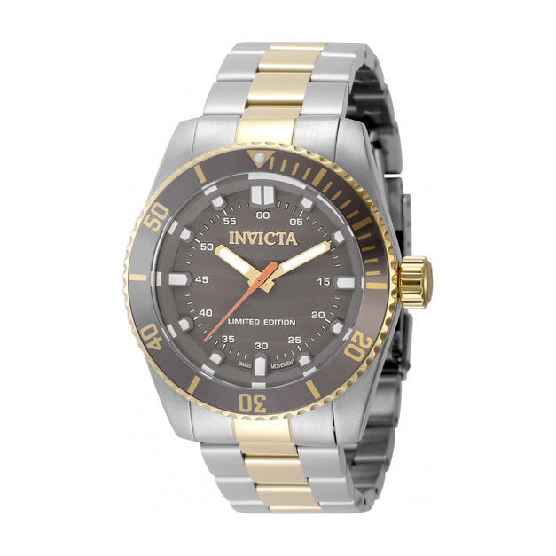 INVICTA |Pro Diver 灰面 波浪造型錶面 銀+金不鏽鋼錶帶 石英錶(49249) INVICTA |Pro Diver 灰面 波浪造型錶面 銀+金不鏽鋼錶帶 石英錶(49249)