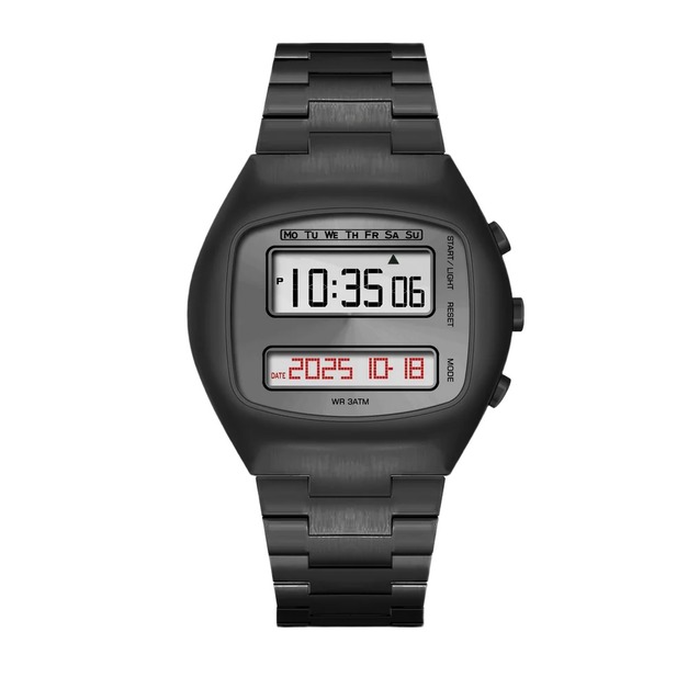 Benlydesign |TV型 黑色款 復古電視造型 LCD顯示 多功能 不鏽鋼錶帶 電子錶(TV-B) Benlydesign |TV型 黑色款 復古電視造型 LCD顯示 多功能 不鏽鋼錶帶 電子錶(TV-B)