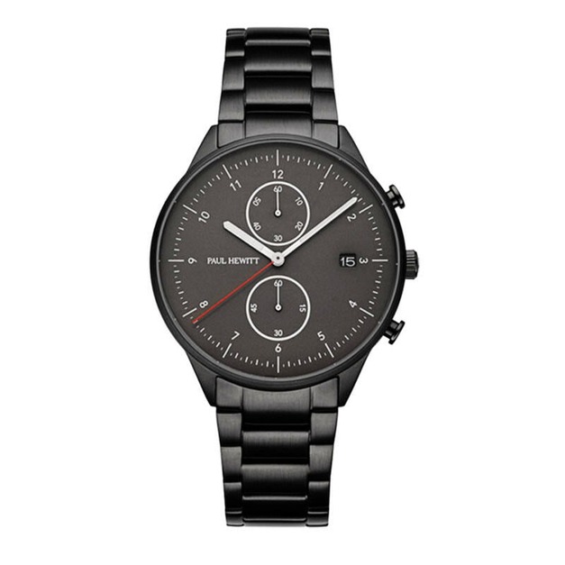 Paul Hewitt | Chrono Line 黑面 黑框 不鏽鋼鐵錶帶 腕錶(PH004016) Paul Hewitt | Chrono Line 黑面 黑框 不鏽鋼鐵錶帶 腕錶(PH004016)