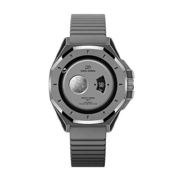 DANIEL GORMAN |萬有引力系列 星球造型 水星款 黑灰框 灰色矽膠錶帶 (DG0132QK) DANIEL GORMAN |萬有引力系列 星球造型 水星款 黑灰框 灰色矽膠錶帶 (DG0132QK)