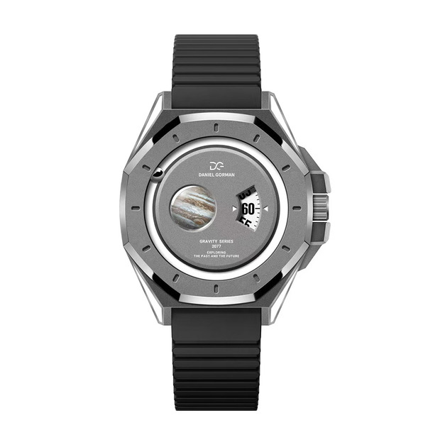 DANIEL GORMAN |萬有引力系列 星球造型 木星款 灰框 黑色矽膠錶帶 (DG0132QW) DANIEL GORMAN |萬有引力系列 星球造型 木星款 灰框 黑色矽膠錶帶 (DG0132QW)