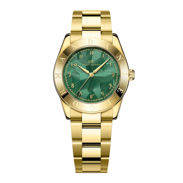 DANIEL GORMAN |多巴胺系列 金框 綠面 不規則紋路 金色不鏽鋼錶帶 (DG9036YG) DANIEL GORMAN |多巴胺系列 金框 綠面 不規則紋路 金色不鏽鋼錶帶 (DG9036YG)