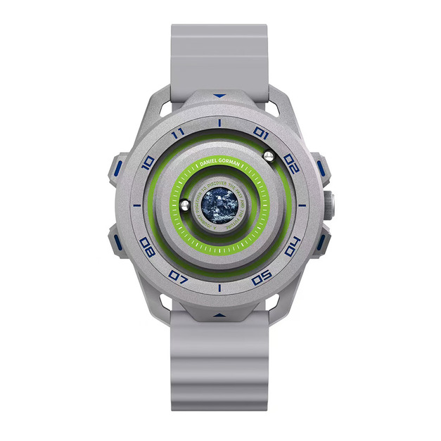 DANIEL GORMAN |萬有引力系列 地球款 磁吸指針 灰銀框 灰色矽膠錶帶 (DG0525KS) DANIEL GORMAN |萬有引力系列 地球款 磁吸指針 灰銀框 灰色矽膠錶帶 (DG0525KS)