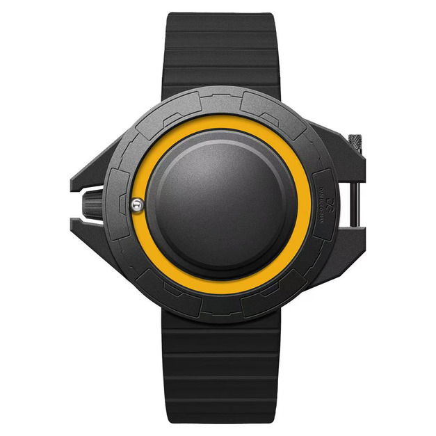 DANIEL GORMAN |黑+黃 磁吸指針 滑蓋宇宙太空船造型 矽膠錶帶(DG0133KY) DANIEL GORMAN |黑+黃 磁吸指針 滑蓋宇宙太空船造型 矽膠錶帶(DG0133KY)