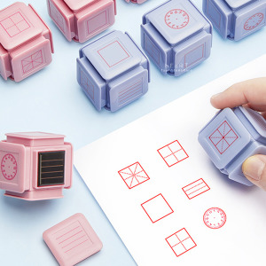 方形六面圖案學習印章 方形六面圖案學習印章
