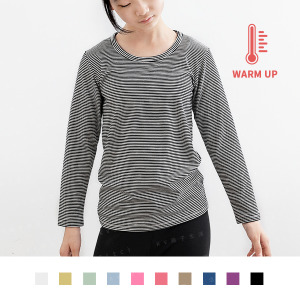 台灣製造極暖輕薄升溫發熱衣 大童細條圓領 台灣製造極暖輕薄升溫發熱衣 大童細條圓領